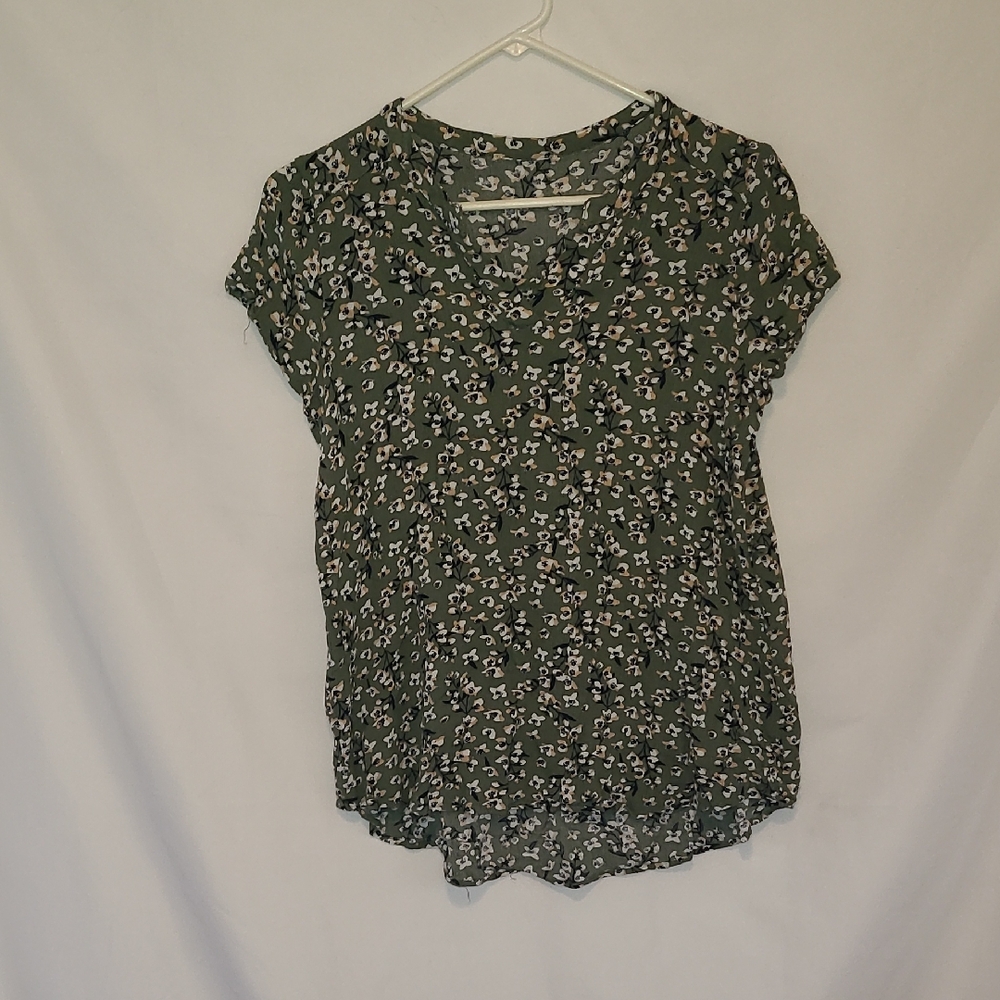 Floral Green Women's Top